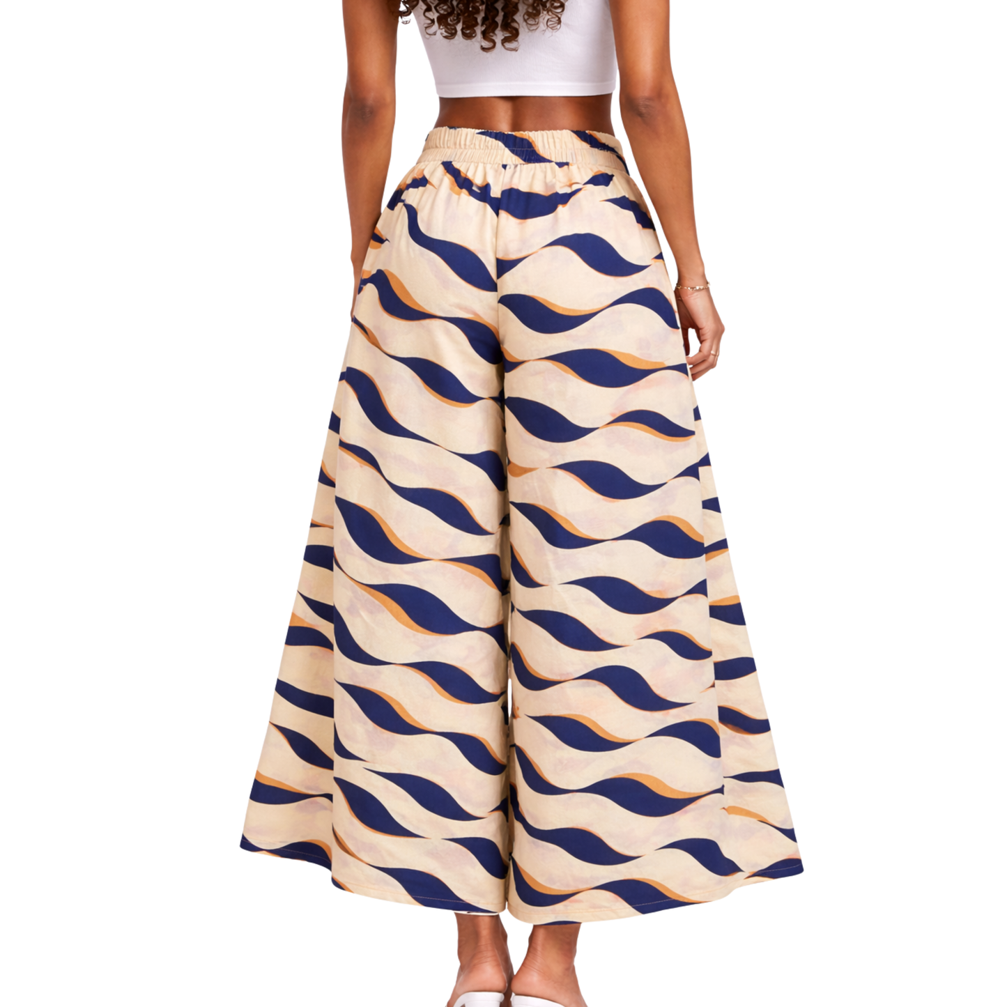 Kenna Linen Palazzo Pants – Flat Front Wide Leg