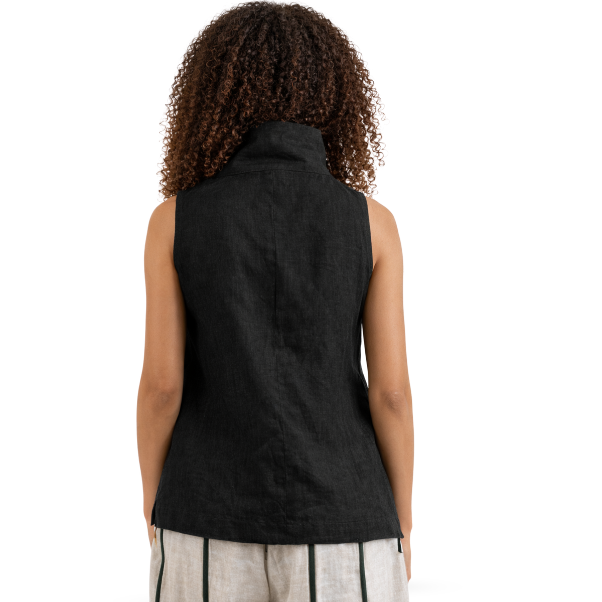 Portofino Linen Vest – Versatile Women's Linen Layering Top
