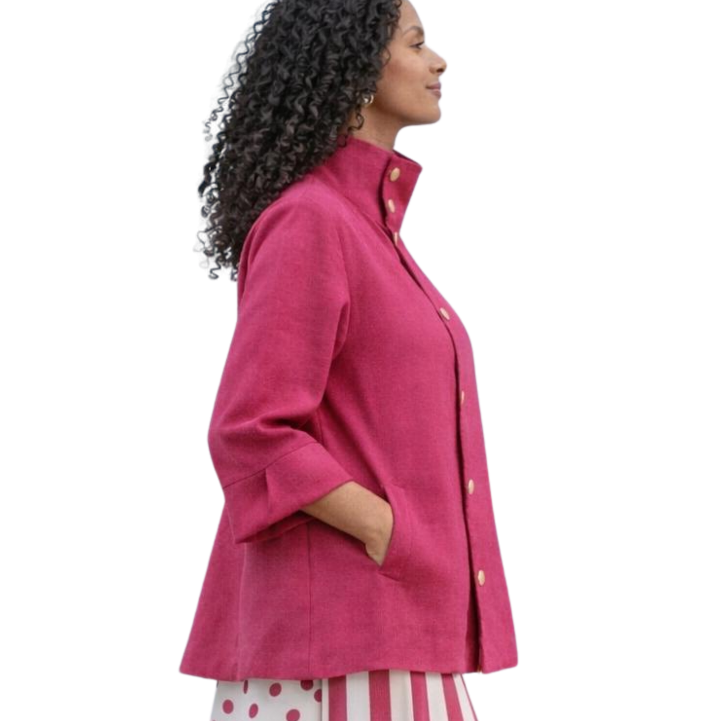 Ju’Ae 100% Linen Box Collar Tunic
