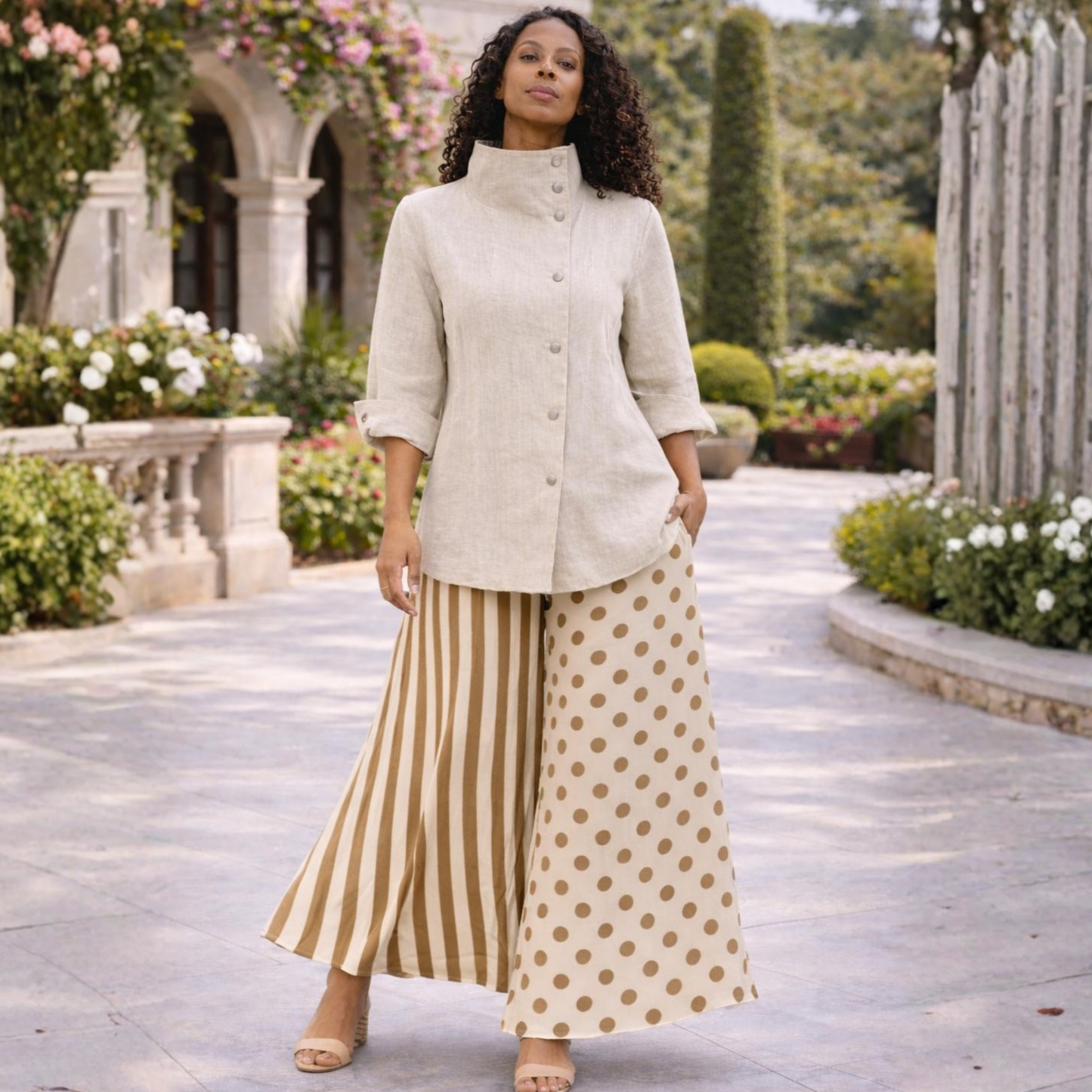 Ju’Ae 100% Linen Box Collar Tunic