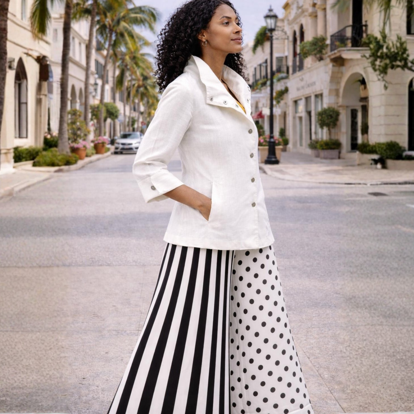 Ju’Ae 100% Linen Box Collar Tunic