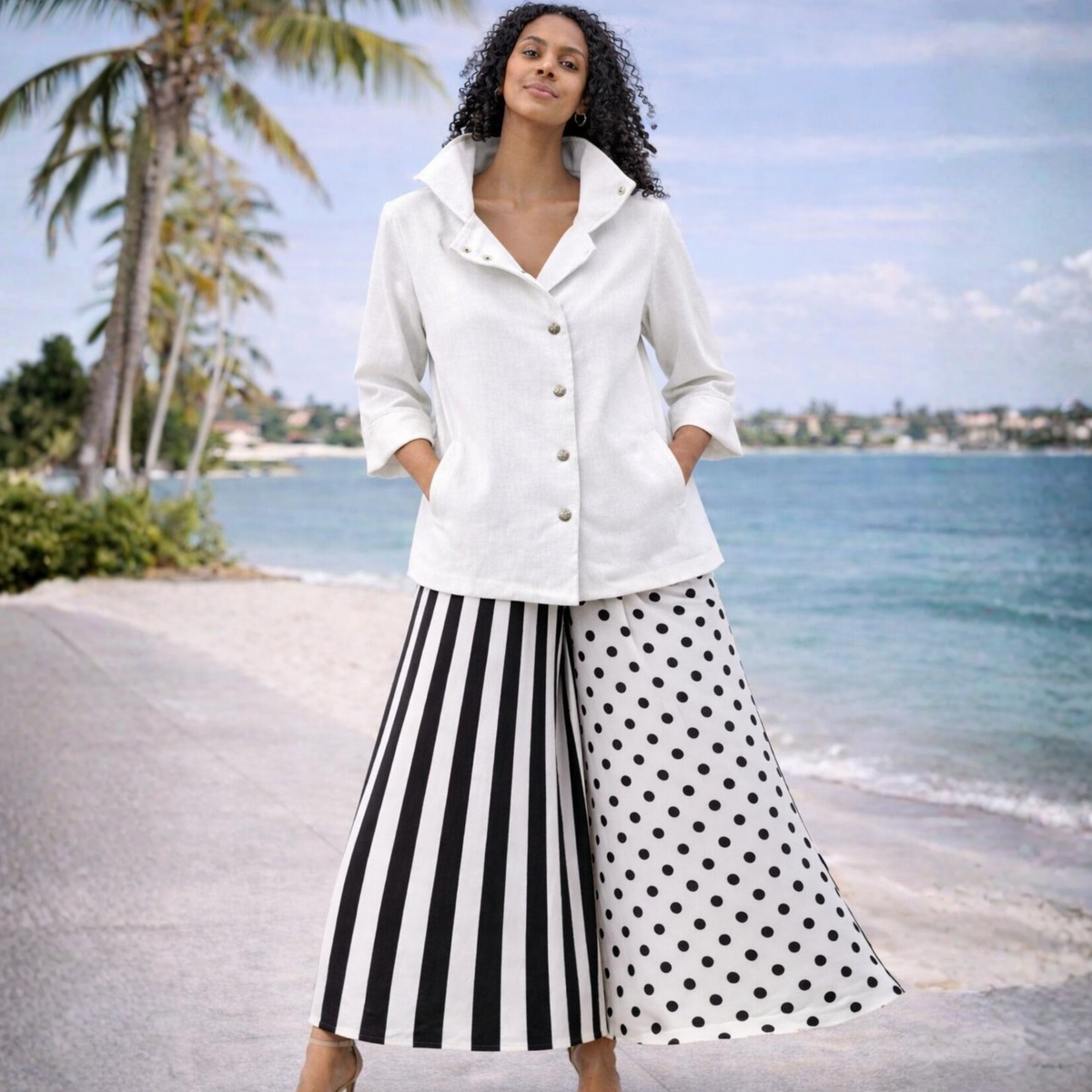 Ju’Ae 100% Linen Box Collar Tunic