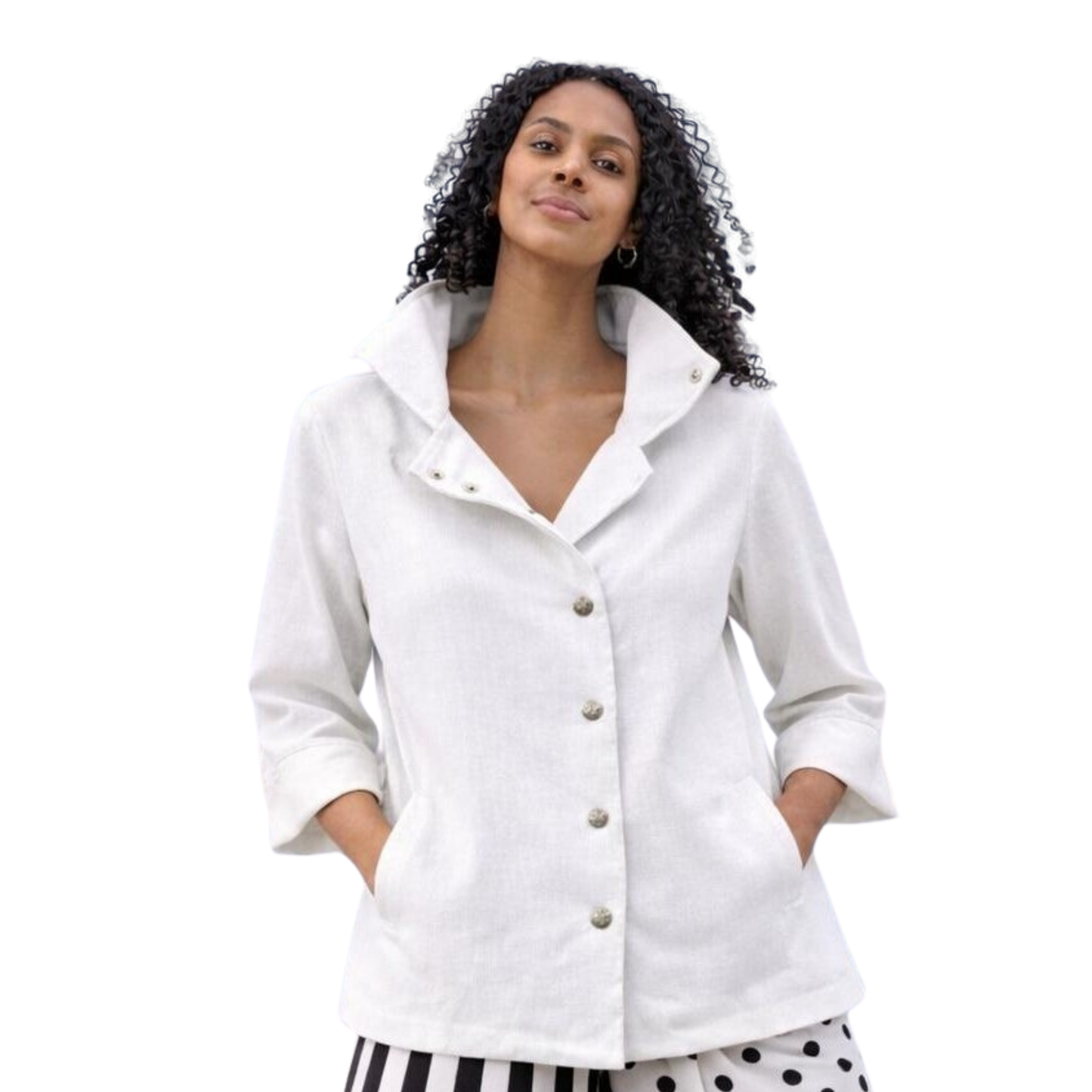 Ju’Ae 100% Linen Box Collar Tunic