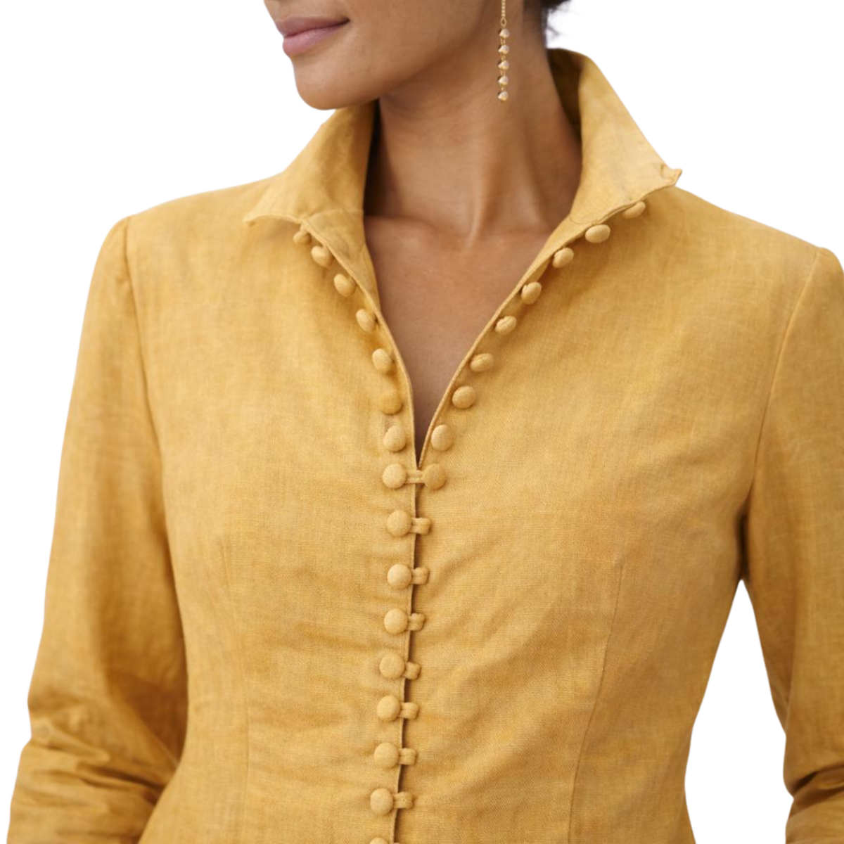 Zaria 100% Linen Relaxed-Fit Resort Blouse