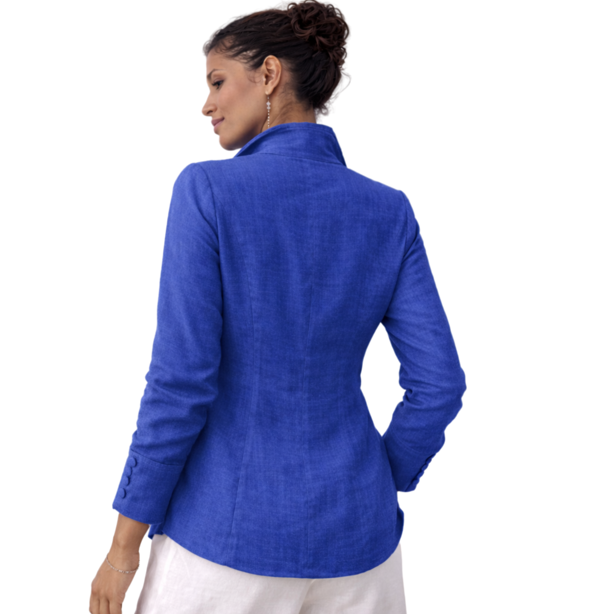 Zaria 100% Linen Relaxed-Fit Resort Blouse