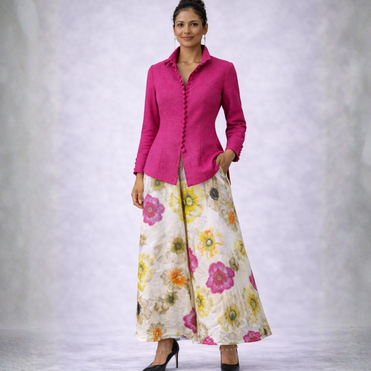 Zaria 100% Linen Relaxed-Fit Resort Blouse