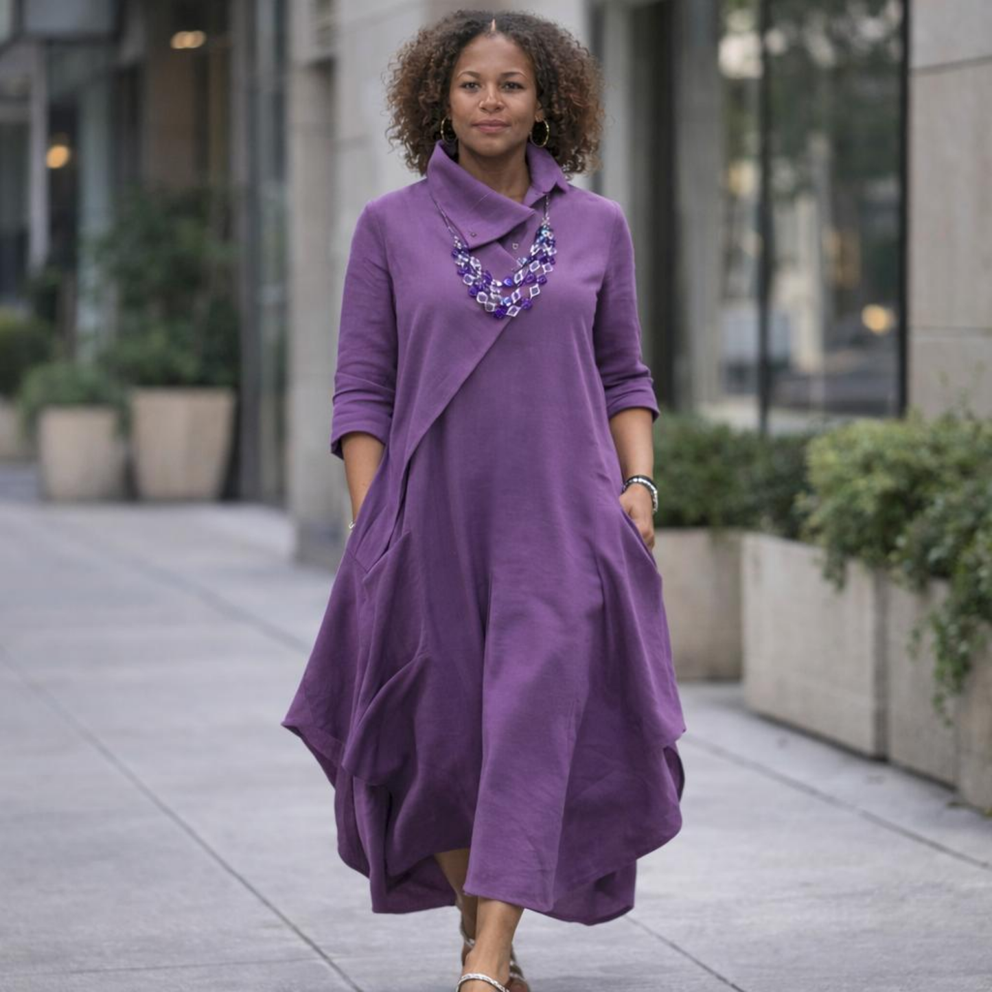 Celine Élevé Structured Linen Dress